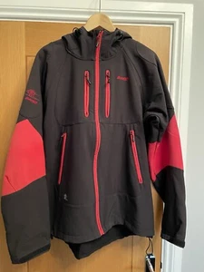 BERGANS OF NORWAY SOFT SHELL, BLACK/RED SKI JACKET, MENS, XL - Picture 1 of 4
