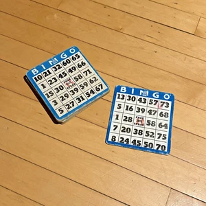 Lot of 10 Vintage Capitol BINGO Cardboard Heavy Stock Cards - Reusable - Blue - Picture 1 of 10