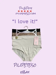 Juicy Couture 3 Pack~Seamless Women Briefs~MEDIUM~Multicolor~JC1668 NEW~SHAPER! - Picture 1 of 9