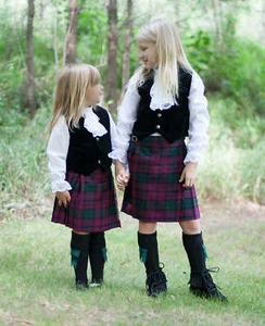 Faldas faldas escocesas de poli/viscosa para niños - hechas en Escocia - Imagen 1 de 12