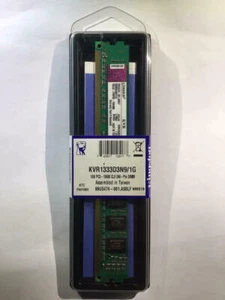 RAM Kingston Kvr1333d3n9/1g DDR3 1GB Desktop Desktop Computer 1333Mhz 240-pin - Foto 1 di 1