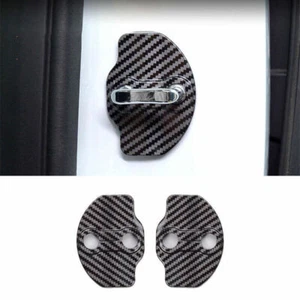 Cubierta protectora de hebilla de puerta de fibra de carbono 2 piezas para Tesla Model X 2016-2021 - Imagen 1 de 5