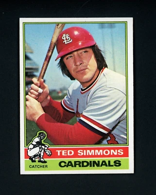 Ted Simmons 1976 Topps (HOF) St. Louis Cardinals #290 quase perfeito-perfeito/perfeito - Imagem 1 de 2