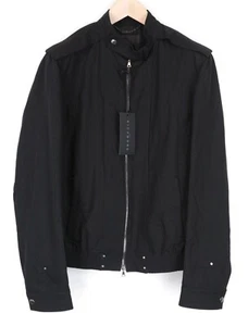 JOHN RICHMOND Men Jacket 48 Black Cotton Blend Lightweight Single-Breasted - Picture 1 of 10