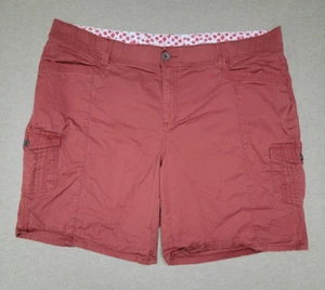Pantaloncini cargo LEE Sinfully Soft donna taglie forti 24W arancione bruciato tasche spandex - Foto 1 di 6