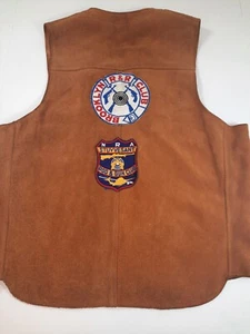 Vintage Lederweste mit Patches Stuyvesant Rod & Gun Club Brooklyn R&R Club selten - Bild 1 von 8