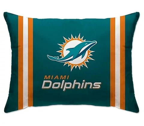 🐬Miami Dolphins NFL 🏈 Fan 20”X 26” Hypoallergenic Bed/Sofa Pillow Thick & Soft Cover
