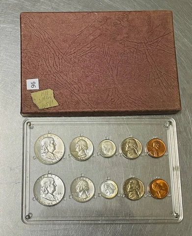 1959 Double Proof Set Penny Nickel Dime Quarter Half Dollars Uncirculated Cover
