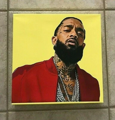 NIPSEY HUSSLE Canvas Art Painting Portrait Decorative Wall Art Ready To Hang NEW - Image 1 of 3
