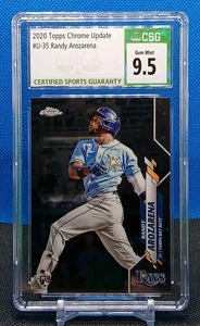 Randy Arozarena RC CSG 9.5 2020 Topps Chrome Update #U35 Tampa Bay Rays Rookie  - Picture 1 of 11