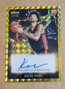 2024 Topps Finest Kel'el Ware RC Electrifying Signatures Gold Geo Auto #"d 32/50 - Picture 1 of 2