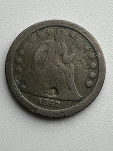 1842-O Sitzende Freiheit Silber Groschen - Typ 3 - besseres Datum - Bild 1 von 2
