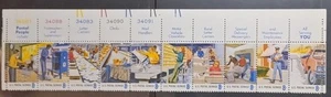 US 1488-1498 8c Postal Service Mint Plate # Strip of 10 NH 1973 - Picture 1 of 1