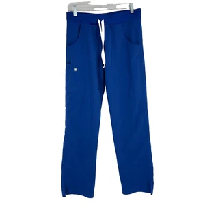 Figs Women S Kade Cargo Scrub Pants Royal Blue Drawstring Stretch Pockets Nurse - Picture 1 of 10