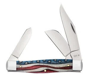 Case xx Knives Star Spangled Flag Large Stockman 64142 Pocket Knife Stainless - Picture 1 of 4