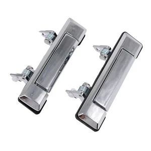 Chrome Front Door Handle Pair for Toyota Land Cruiser J70 Model Years 2010 2016 - Picture 1 of 12