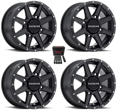 Raceline Hostage UTV Wheels/Rims Black 14" Can-Am Commander Maverick (4) Foto 1 de 3