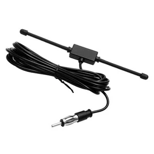 1X Black Universal Car Boat Stereo AM FM Dipole Antenna Adhesive Mount4096 - Picture 1 of 6