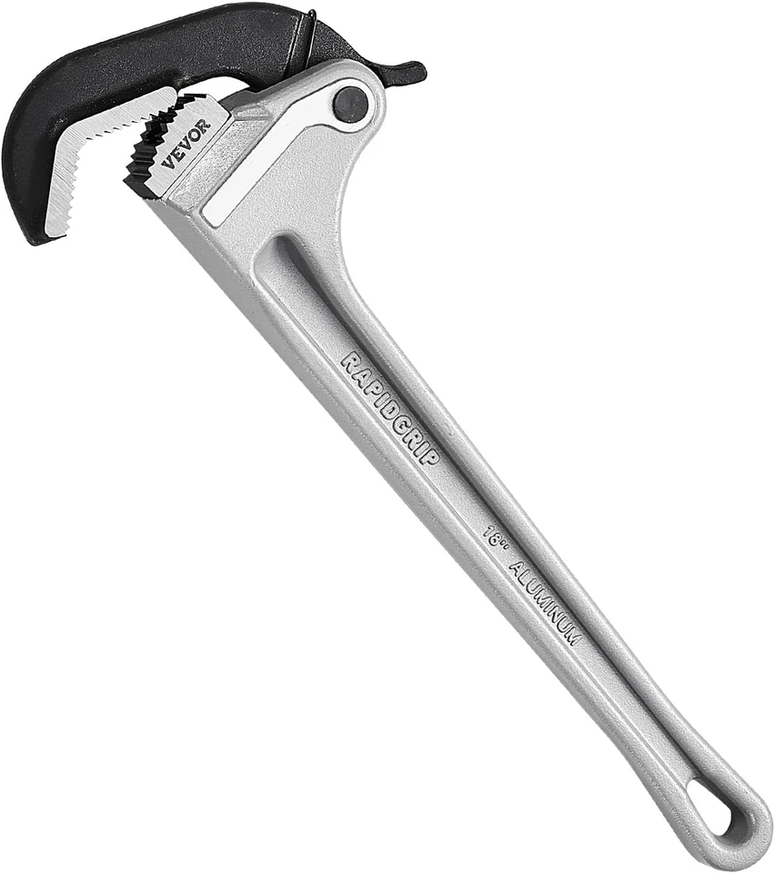 18" Aluminum Pipe Wrench with Adjustable Jaw for Plumbing and Repairs - Image 1 of 4