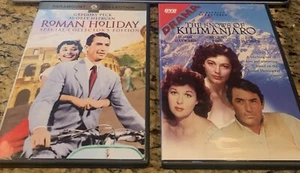 Roman Holiday / The Snows Of Kilimanjaro (2 DVD Lot) Gregory Peck ** Like New** - Picture 1 of 1