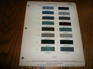 1947 1948 Nash Ditzler Color Chip Paint Sample - Vintage -  - Picture 1 of 1