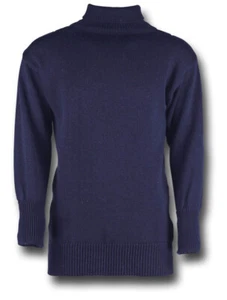 NAVY BLUE ROYAL NAVAL SUB SWEATER 100% WOOL ROLL NECK [72192] - Picture 1 of 5