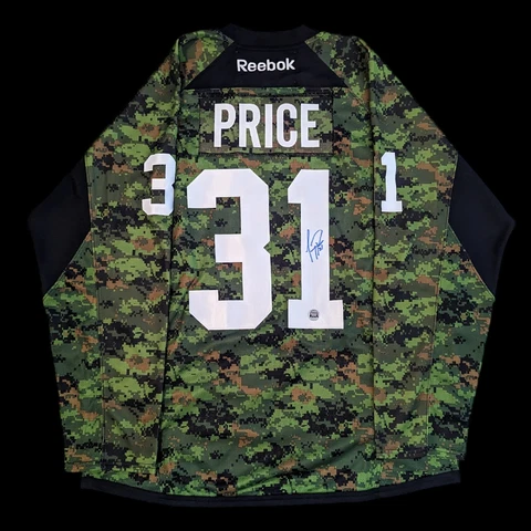 Carey Price signed Montreal Canadiens Camo reebok hockey Jersey L NHL COA Habs Cover