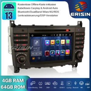 64GB DAB+Android 13 Autoradio GPS DSP SWC Mercedes Benz C/CLC/G Klasse W203 W463 - Bild 1 von 21