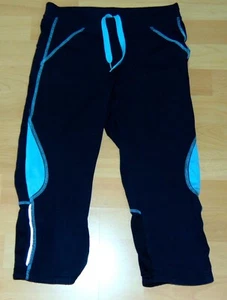 Sport Tech Trainings-/Sporthose 3/4, schwarz/türkis, Gr. 36 - Bild 1 von 1