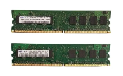 (2) SAMSUNG 512MB RAM Memory 1RX8 PC2-5300U-555-12-ZZ Fast Upgrade Desktop Speed - Image 1 of 2