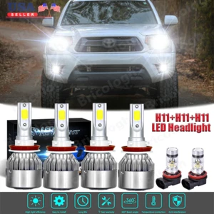 For Toyota Tacoma 2016-2021 6000K LED Headlight High Low Beam Fog Light Bulb C6 - Bild 1 von 12
