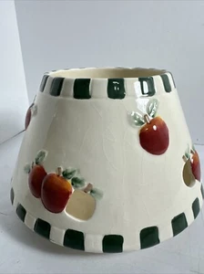 Candle Apple Pattern Ceramic Candle Shade 7” - Picture 1 of 7