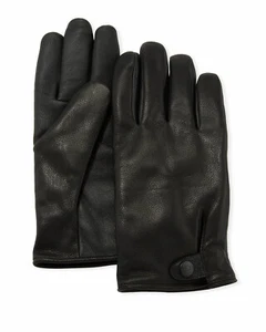 Neu mit Etikett neu UGG Australia Herren-Handschuhe Leder Druckknopflasche Spleiß Belüftung schwarz X-Large XL - Bild 1 von 1