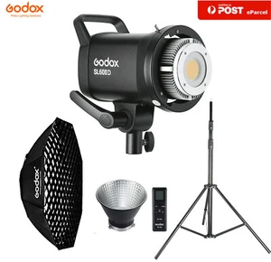 Godox SL60IID 70w Bowens LED Video Light + 95cm Grid Softbox + Light Stand - Picture 1 of 14