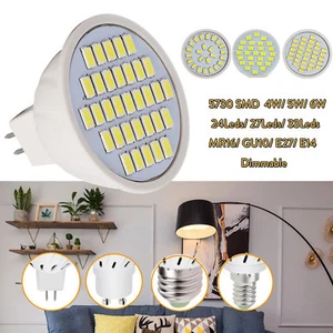 GU10 MR16 5730 SMD Led Spotlight Dimmable Lamp E14 E27 4W 5W 6W Bulb RP0040 - Picture 1 of 16