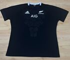 adidas NOUVELLE-ZÉLANDE ALL BLACKS SUPPORTERS FAN MAILLOT RUGBY 3XL EUC AIG