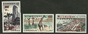 KAMERUN 1962 V.F. MLH überdruckte Briefmarken Sc# C38-C40 SG# 295-7 MiNr. 341-3 - Bild 1 von 2