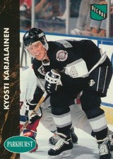 1991-92 Parkhurst French #295 KYOSTI KARJALAINEN - LA Kings AEV Augsburg Panther
