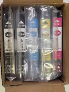 Printer Ink ,2x Black E-1261,1262.1263,1264 for Epson - Picture 1 of 3