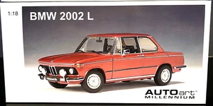 BMW 2002 L Ti RED E10 1/18 Diecast AUTOart 70503 full OPENINGS n kyosho minicham - Picture 1 of 9