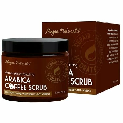 Natural & Organic Arabica Coffee Scrub Deep Skin Exfoliating Treatment 8 Oz. - Image 1 of 4
