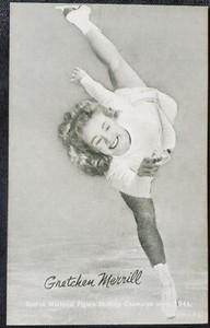1948 Gretchen Merrill Exhibits Sports Champions Card Olympic Figure Skating