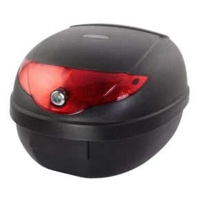 BikeTek ABS Impermeable Universal Moto Scooter Ciclomotor Top Box Equipaje 24L - Imagen 1 de 4