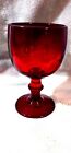Set Of Three (3) Vintage Imperial Ruby Red Glass Goblet Chalice Hoffman House