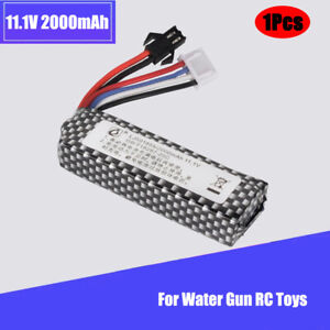 1Pack 501855 2000mAh 11.1V Li-ion Battery with SM-2P plug For Water Gun toys