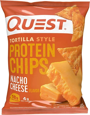 Tortilla Style Protein Chips, Low Carb, Nacho Cheese 1.1 Ounce (Pack of 12) - Image 1 of 4