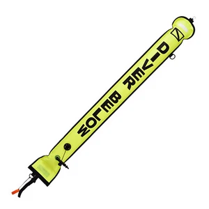 Scuba Diving 4.5ft Open Bottom Surface Marker with Lead Weight & Whistle - Picture 1 of 15