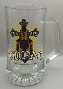 2007 Amaru/AWA/iCup Heavy Tupac 1971-1996 Memorial Cross Glass Drinking Mug USA - Picture 1 of 8