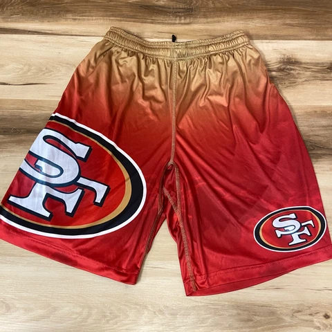San Francisco 49ers Shorts Mens Large NFL Athletic Drawstring Cover