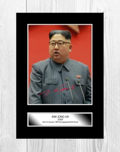 Kim Jong Un A4 signed photograph picture poster Choice of frame - Picture 1 of 6